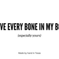I love every bone in my body (especially yours) - Naughty Candle